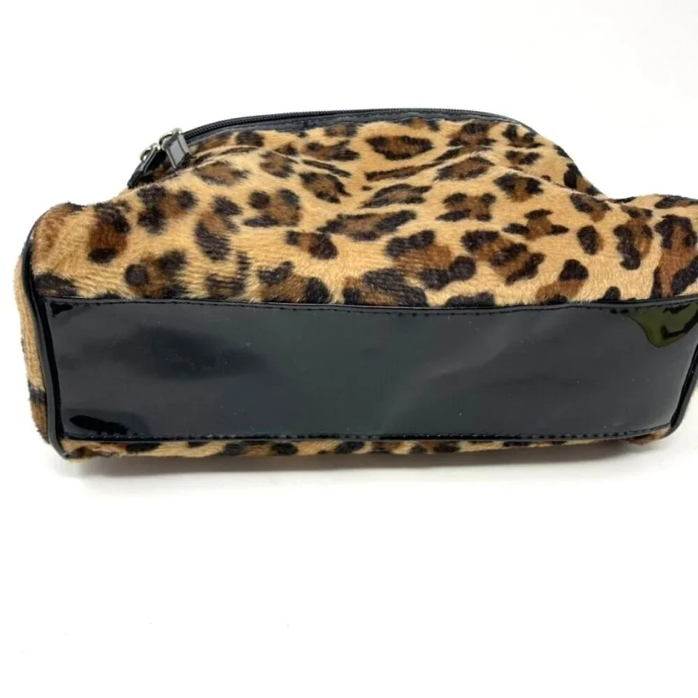 Lancome Animal Print Top Zip Makeup Cosmetic Bag Travel Storage NWOT